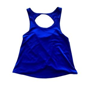 aerie Blue Athletic Open Back Athletic Tank Top